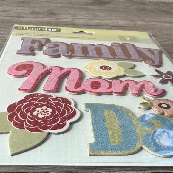Studio 112 Family Dimensional Board Stickers Sparkle Scrapbooking Crafts NWT - Picture 2 of 5